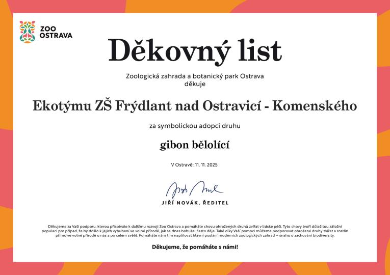 Děkovný list